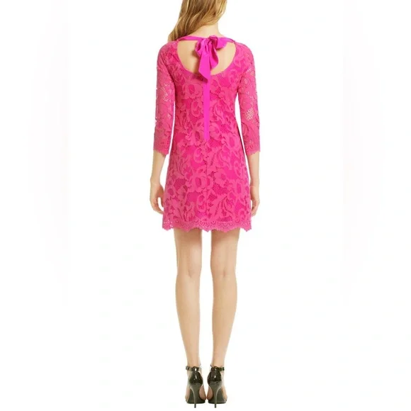 Lilly Pulitzer Bright Pink Lace Mini Dress - Picture 13 of 14